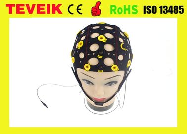 কালো টিন ইলেক্ট্রোড EEG ইলেকট্রোড টুপি, 20 ইইজি টুপি বিভাজক