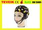 কালো টিন ইলেক্ট্রোড EEG ইলেকট্রোড টুপি, 20 ইইজি টুপি বিভাজক