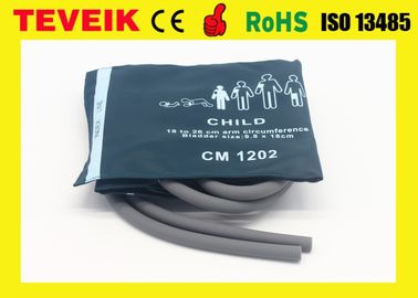 ডাবল পায়ের পাতার মোজাবিশেষ, আর্ম cir18-26cm, নাইলন উপাদান সঙ্গে পুনর্বহাল শিশু চিকিত্সা / শিশু NIBP কফ